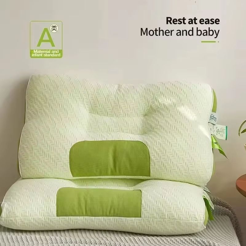3D Bamboo Charcoal Neck Support Pillow For Deep Antibacterial Sleep 0