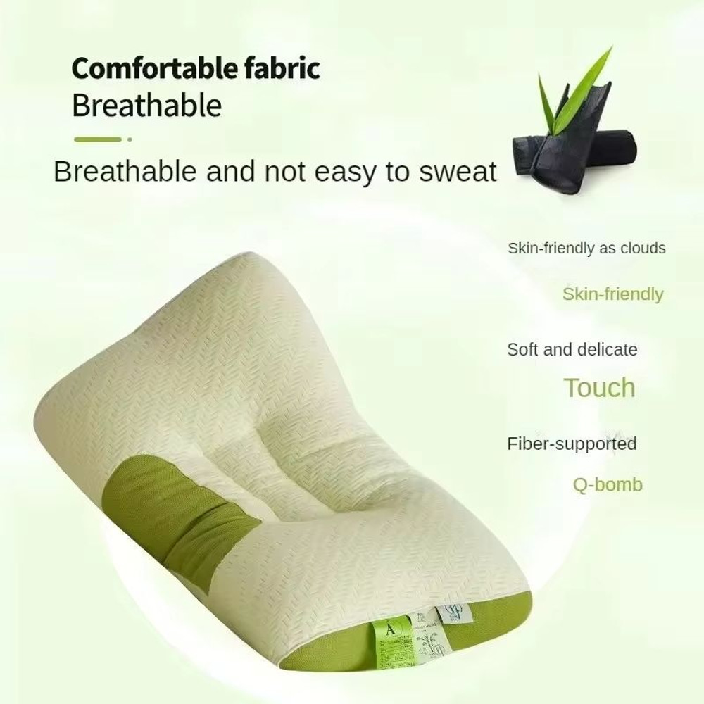3D Bamboo Charcoal Neck Support Pillow For Deep Antibacterial Sleep 6