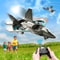 24G L0712 RC Foam Fighter Plane GravitySensing Glider With LED Light For Kids Beginners 0
