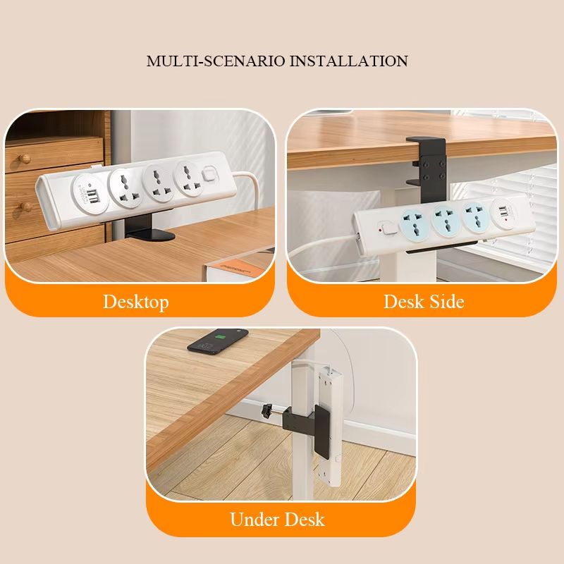 Under Desk Power Strip Holder  NoDrill Cable Management Tray  Organizer For Clean Workspaces 2