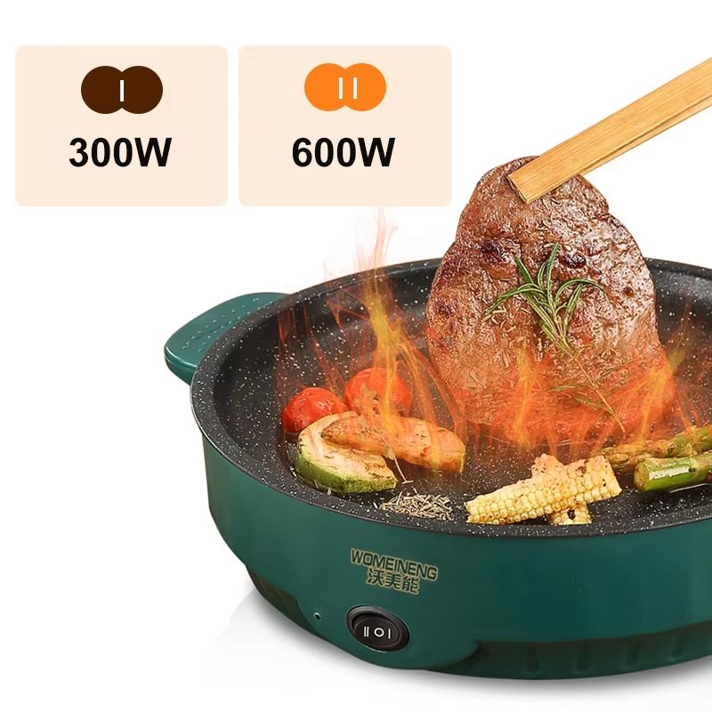 Electric MultiCooker Frying Pan  NonStick 220V Grill  Skillet For Omelettes Steak And More 1