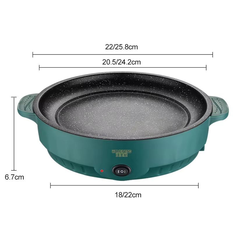 Electric MultiCooker Frying Pan  NonStick 220V Grill  Skillet For Omelettes Steak And More 4