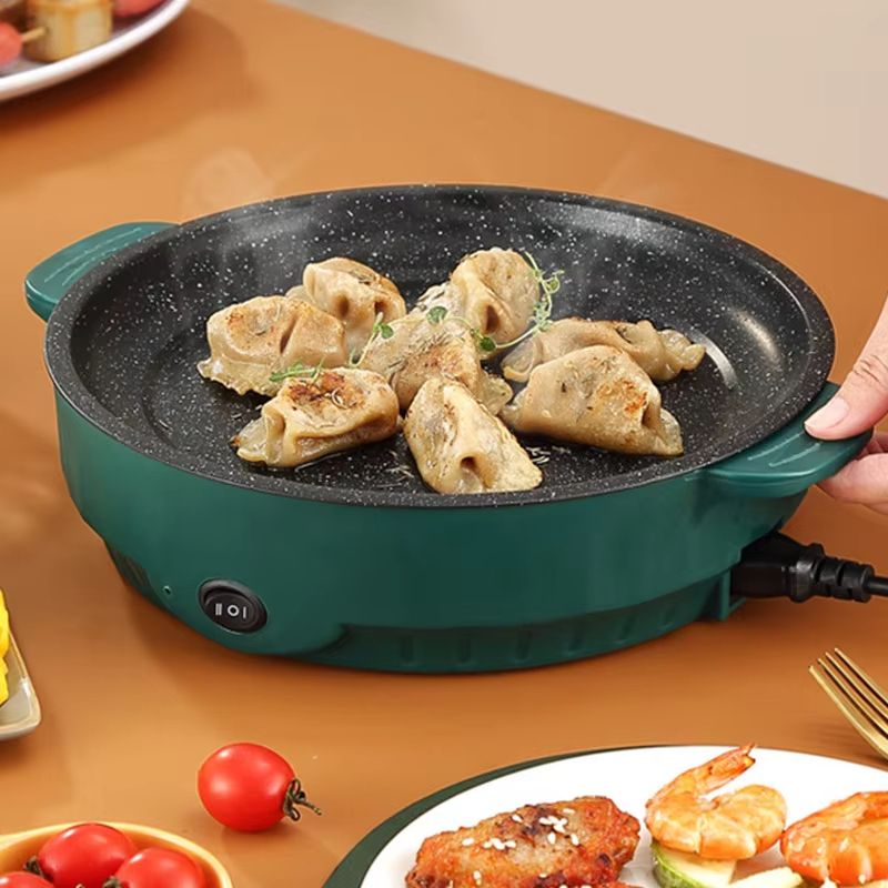 Electric MultiCooker Frying Pan  NonStick 220V Grill  Skillet For Omelettes Steak And More 5