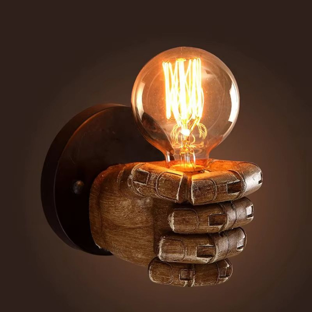 Nordic Resin Hand Wall Lamp  Retro Industrial Wall Sconce For Home Bar  Restaurant Decor 1