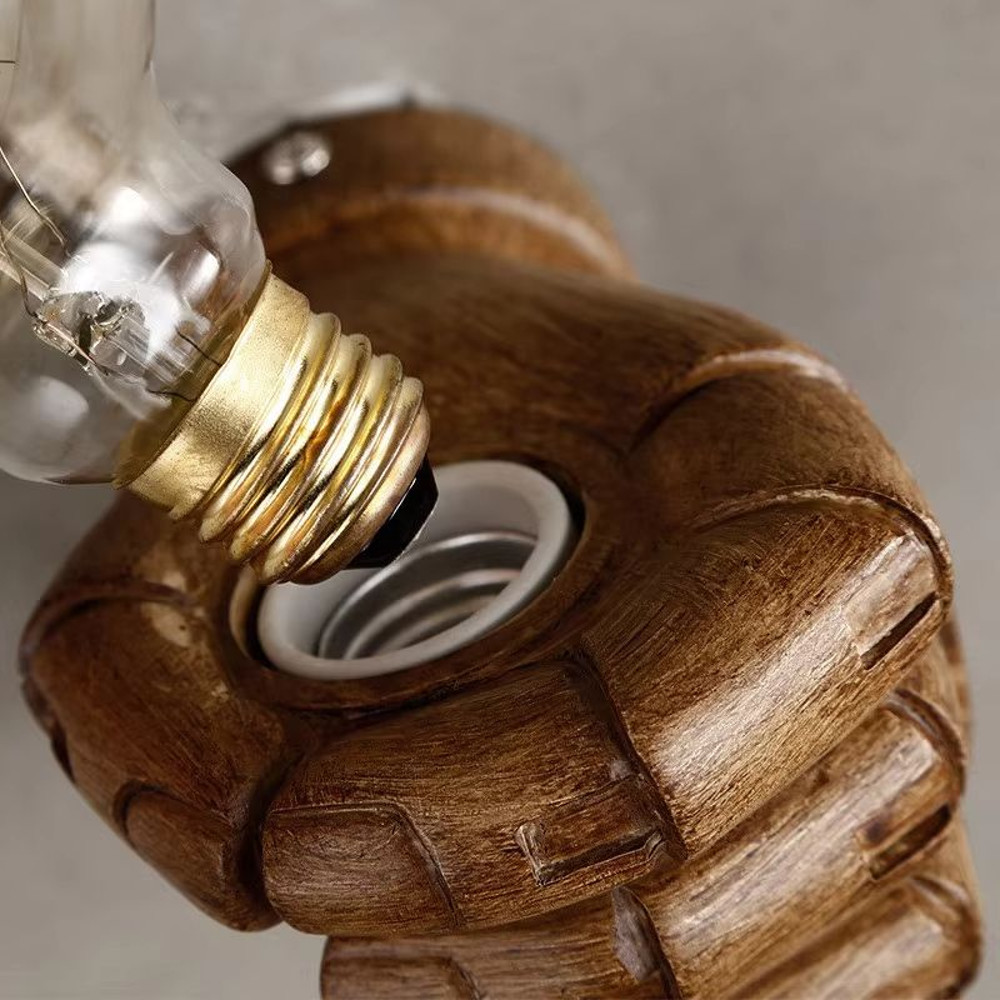 Nordic Resin Hand Wall Lamp  Retro Industrial Wall Sconce For Home Bar  Restaurant Decor 4