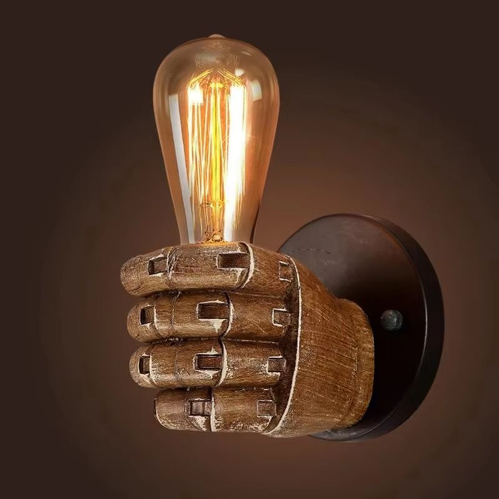 Nordic Resin Hand Wall Lamp  Retro Industrial Wall Sconce For Home Bar  Restaurant Decor 6