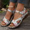 Vintage Print Wedge Sandals For Women  NonSlip Summer Platform Shoes With Ankle Strap 1