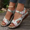 Vintage Print Wedge Sandals For Women NonSlip Summer Platform Shoes With Ankle Strap 1