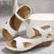 Vintage Print Wedge Sandals For Women NonSlip Summer Platform Shoes With Ankle Strap 7