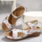 Vintage Print Wedge Sandals For Women NonSlip Summer Platform Shoes With Ankle Strap 8