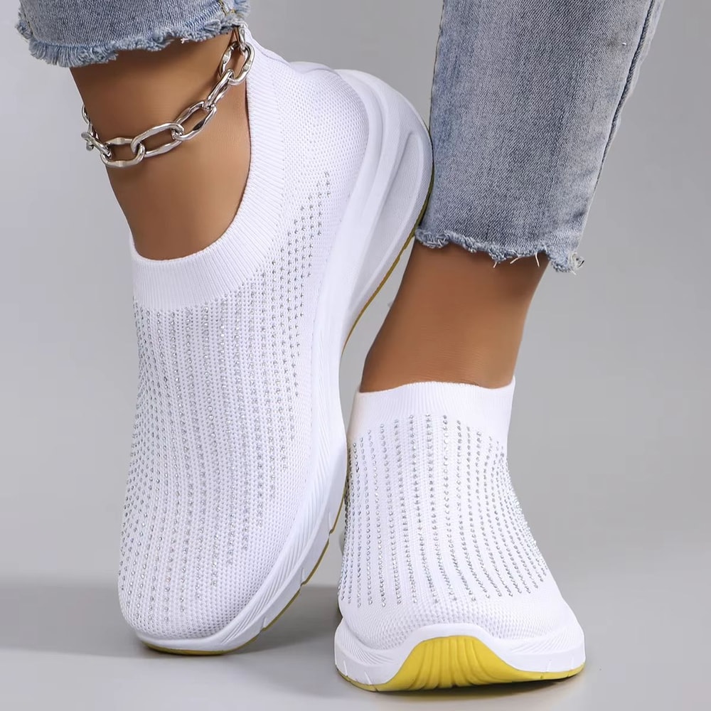 Women Sneakers Fashion Breathable Mesh Casual Walking Shoes Lightweight NonSlip Flat Sports Shoes 1