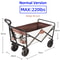 Collapsible Folding Utility Wagon Cart Heavy Duty Outdoor Beach Trolley With Large Capacity 11