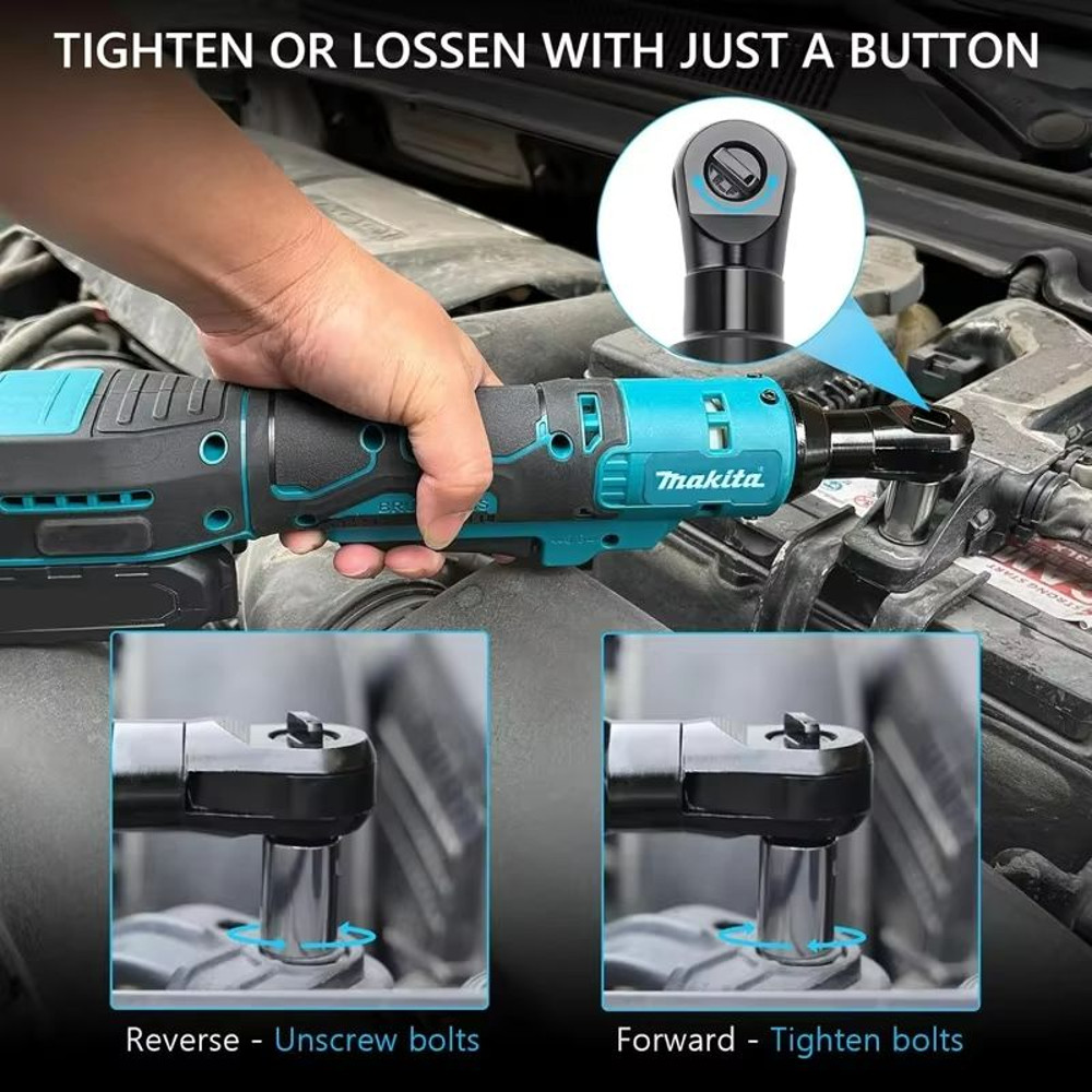 HighTorque 18V Brushless RightAngle Ratchet Wrench  Compact Power Tool 3