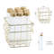 Glass Jar Storage Basket Set  9Piece Spice Organizer With Lids And Gold Metal Rack For Tea Coffee C 1