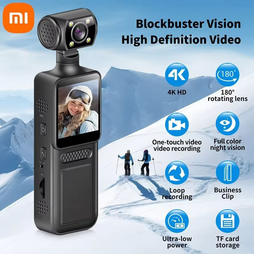 Xiaomi 8K HD Pocket Camera  180 Rotating Mini Handheld Camera With Night Vision For Outdoor Sports  1
