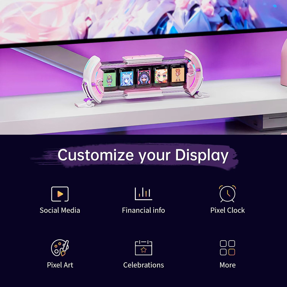 Divoom Times Gate Smart Pixel Clock AppControlled Digital Display With Weather Stocks Gaming Widg 2