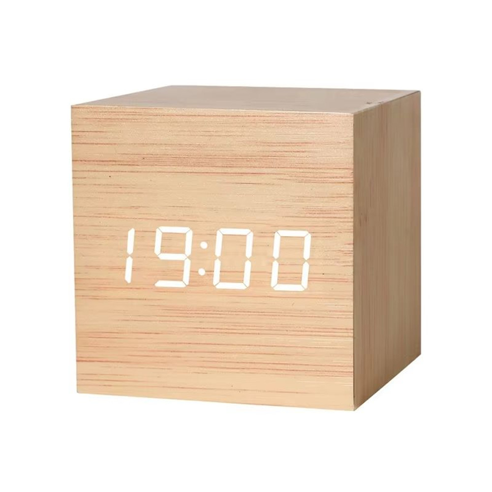 Minimalist Wooden LED Alarm Clock  SoundActivated Display With Temperature For Bedroom Or Office De 10