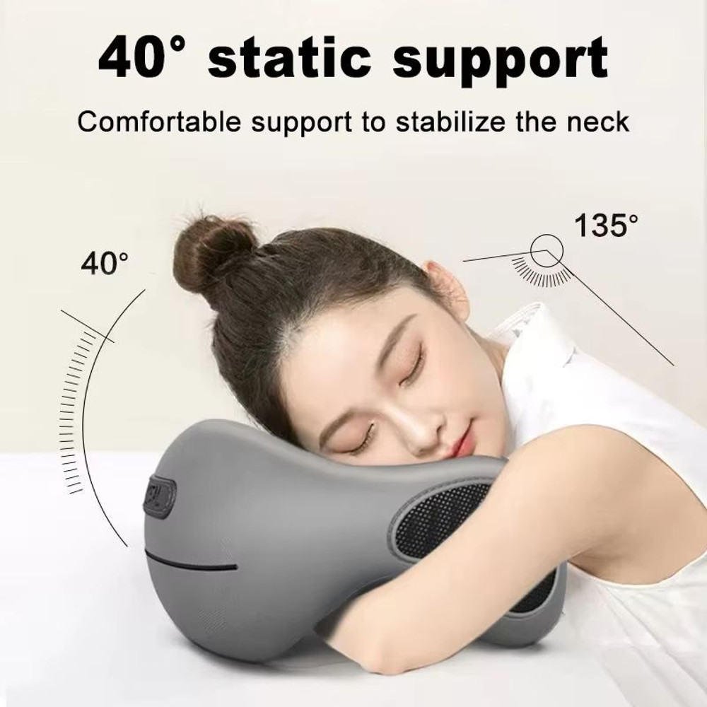 Ergonomic UShaped Memory Foam Travel Pillow  Soft Cervical Neck Support With Massage Feature 1