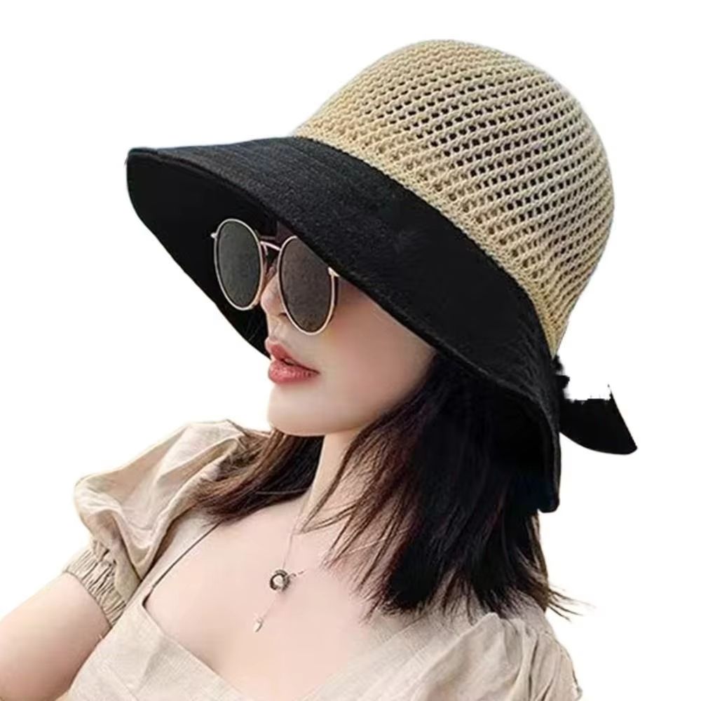 UV Protection Bucket Hat For Women Foldable Wide Brim Summer Sun Hat With Ponytail Hole 7