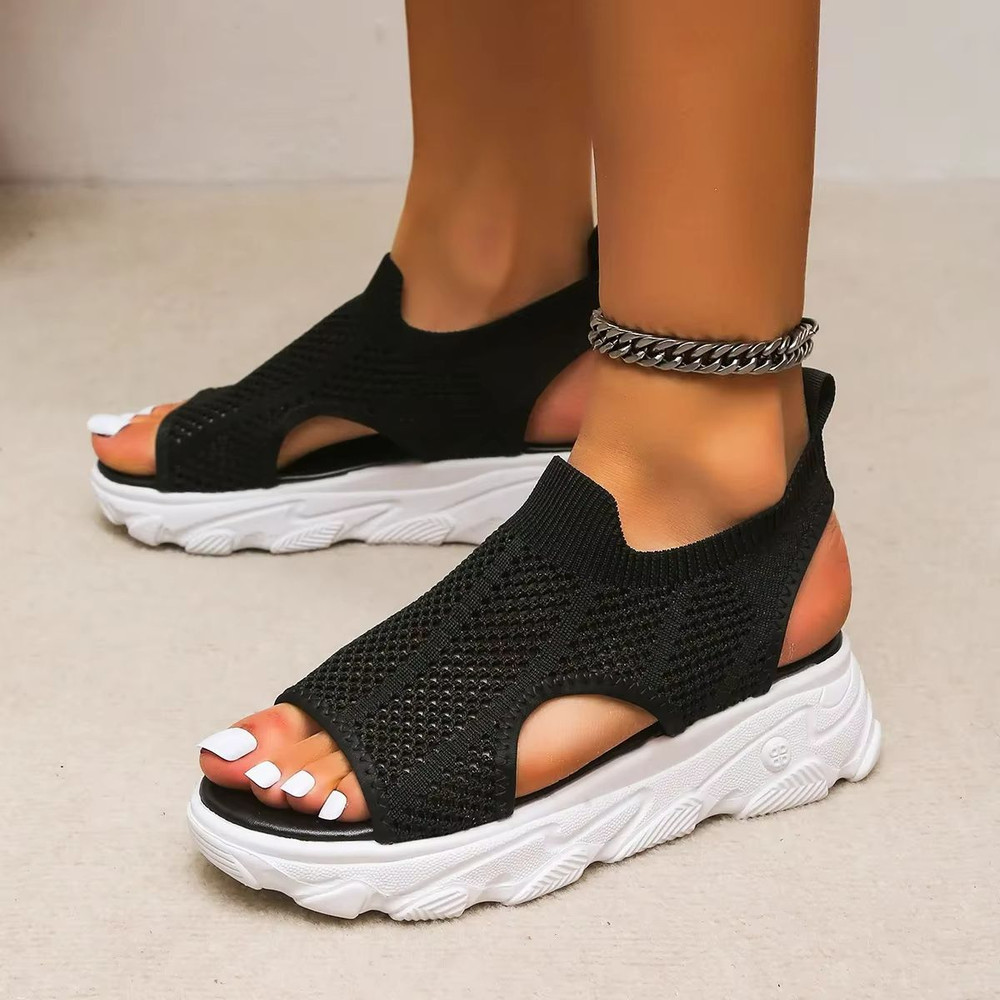 Breathable Mesh Platform Summer Sandals For Women 1