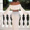 ChicWave Summer Knit Beach Set Two Piece Drawstring Skirt And One Shoulder Top 1
