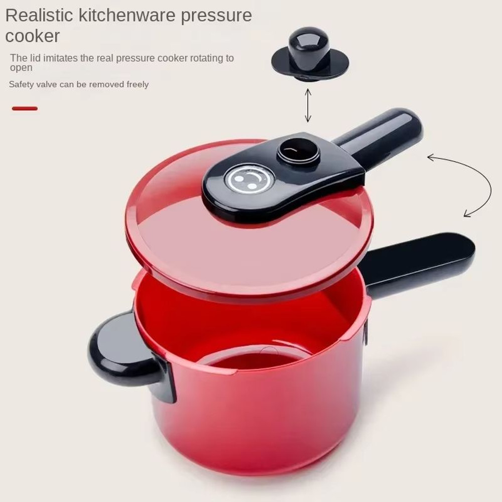 LittleChef Pretend Play Kitchen Set For Kids With Cutting Food  Utensils 3