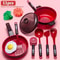 LittleChef Pretend Play Kitchen Set For Kids With Cutting Food Utensils 6