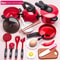 LittleChef Pretend Play Kitchen Set For Kids With Cutting Food Utensils 8
