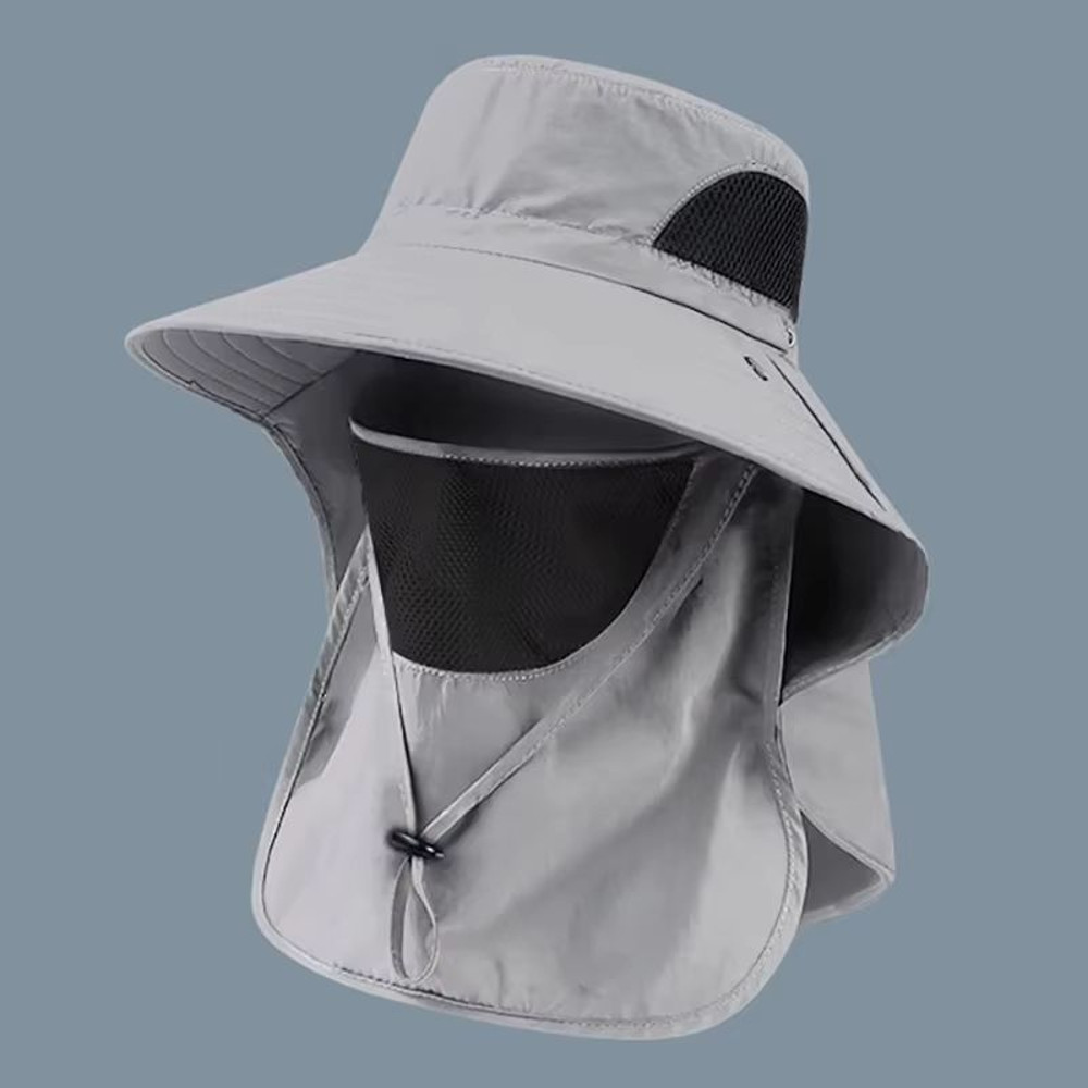 SunGuard Outdoor Fishing Hat With Neck Flap UV Protection For Hiking Camping 7