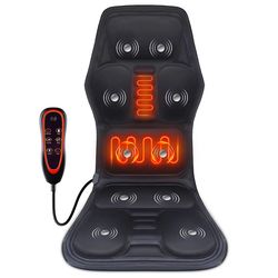 infrared heating back massager cushion – full-body vibrating chair pad for car, home & office