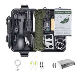 professional emergency survival kit – compact tactical first aid & outdoor gear for camping, hiking, and wilderness safe