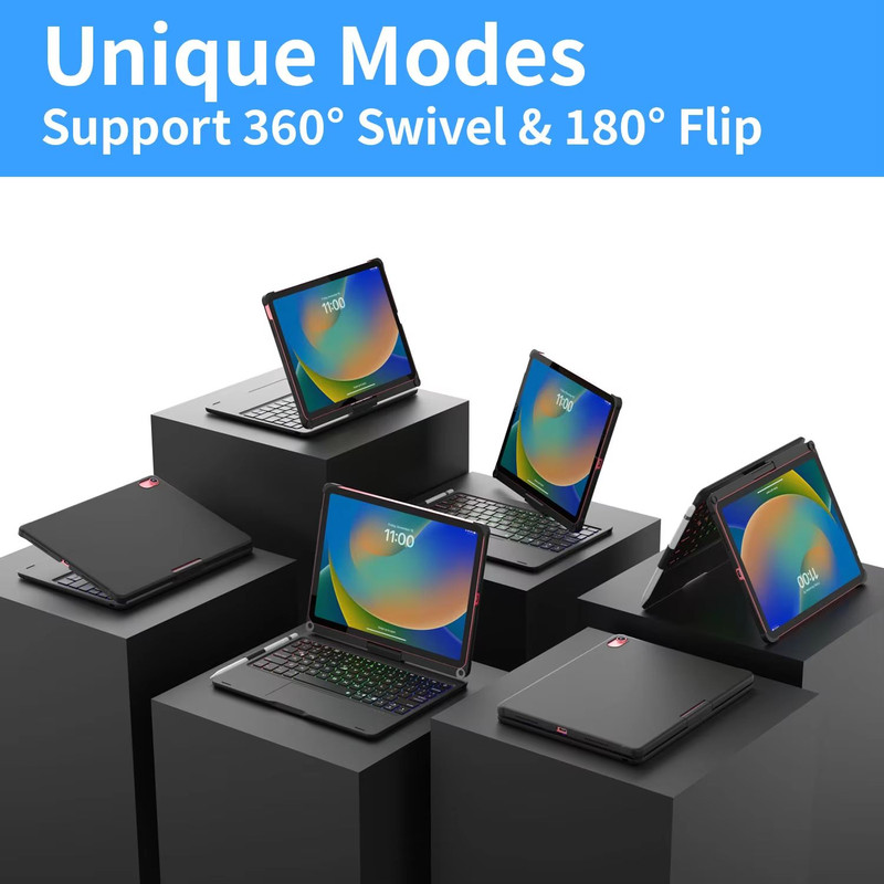 360 Swivel Backlit Keyboard Case With Trackpad  For IPad 10th11th Gen IPad Air 45 And IPad Pro 11 1