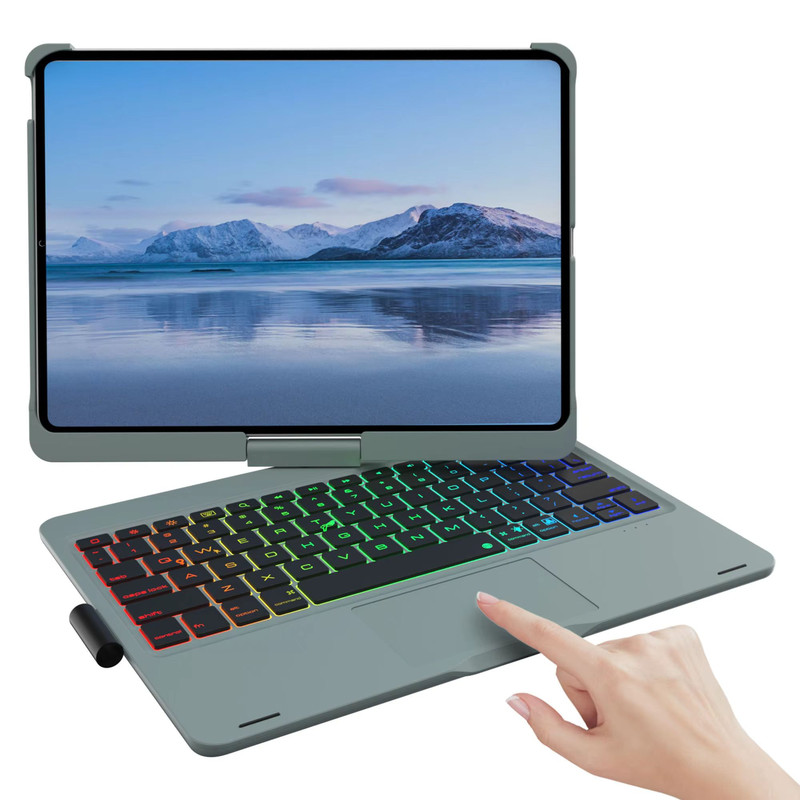 360 Swivel Backlit Keyboard Case With Trackpad  For IPad 10th11th Gen IPad Air 45 And IPad Pro 11 7
