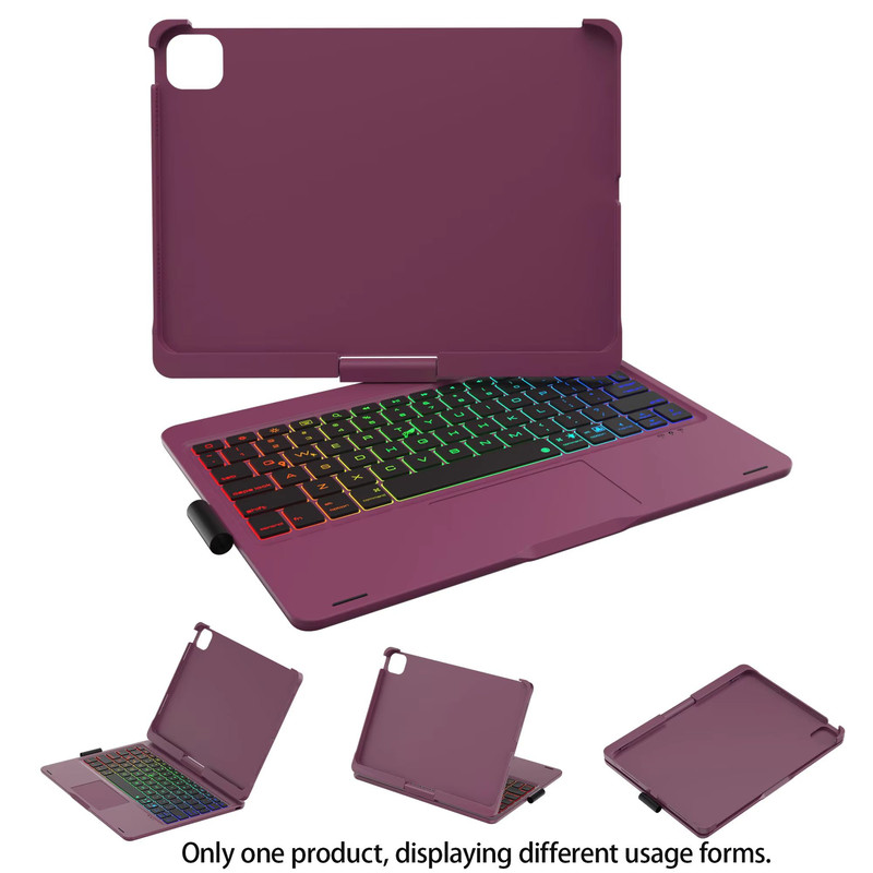 360 Swivel Backlit Keyboard Case With Trackpad  For IPad 10th11th Gen IPad Air 45 And IPad Pro 11 11