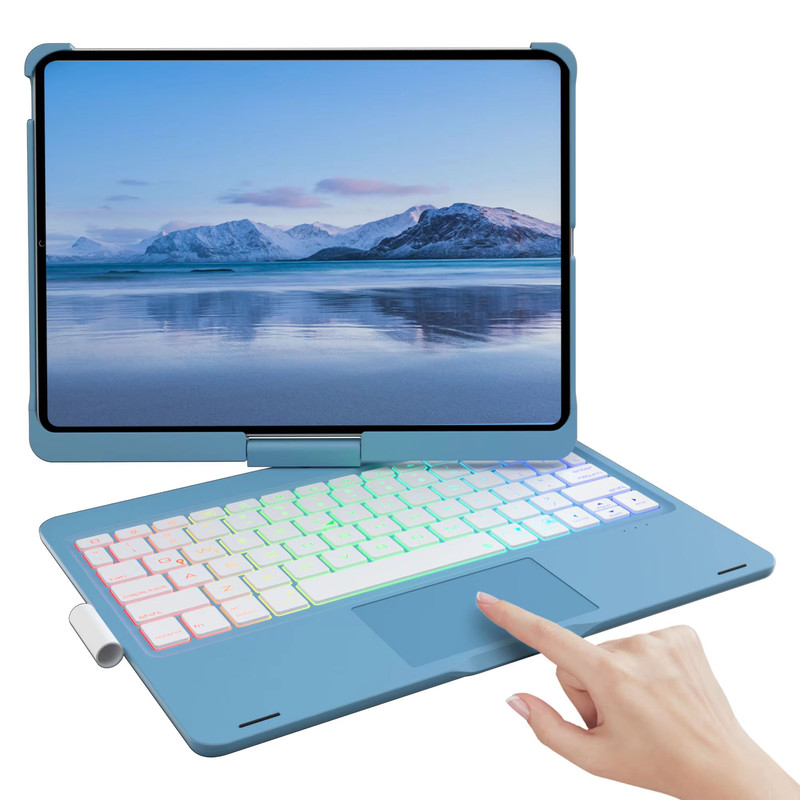 360 Swivel Backlit Keyboard Case With Trackpad  For IPad 10th11th Gen IPad Air 45 And IPad Pro 11 15