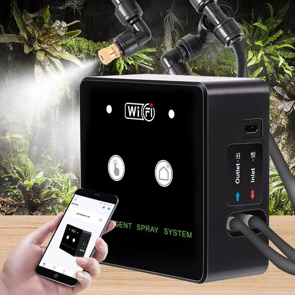 WiFiControlled Rainforest Misting System Smart Automatic Reptile Sprayer Humidifier With Timer Fu 0