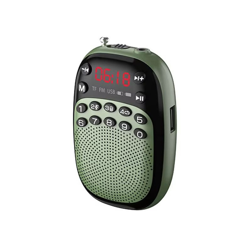 Mini Pocket FM Radio With Bluetooth Speaker  Portable Rechargeable DSP Radio With Recording TFUSB M 6