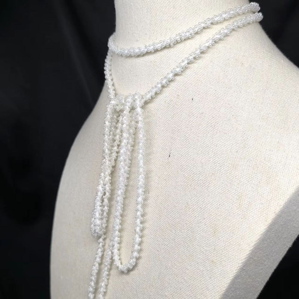 French Style Baroque Pearl And Green Sandstone Necklace For Women 10