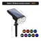 Upgraded Solar Landscape Spotlights Waterproof RGB Warm White Lights For Outdoor Driveway And Gar