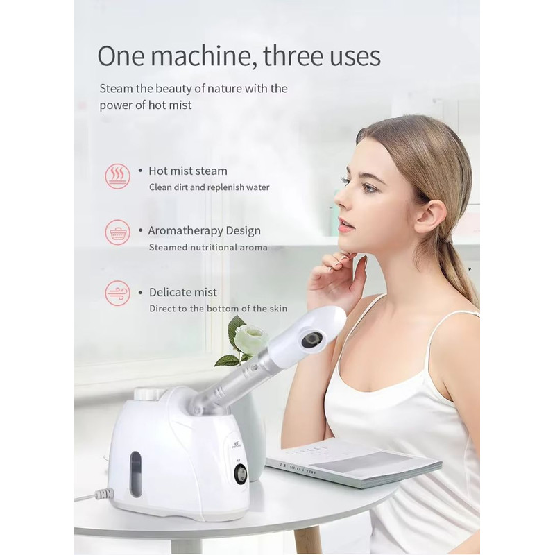 Ozone Facial Steamer With Warm Mist  Deep Cleaning Skin Care Humidifier For Home Spa  Salon Use 2