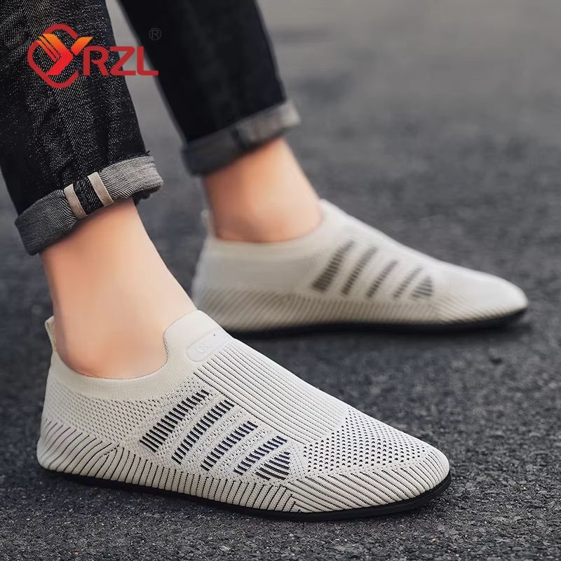 YRZL Mens Breathable Mesh Loafers  Lightweight SlipOn Driving Shoes For Summer 4