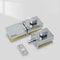 NoDrill Glass Door Floor Latch Lock Zinc Alloy Ground Bolt For Bathroom Toilet Shop Or Home Use 1