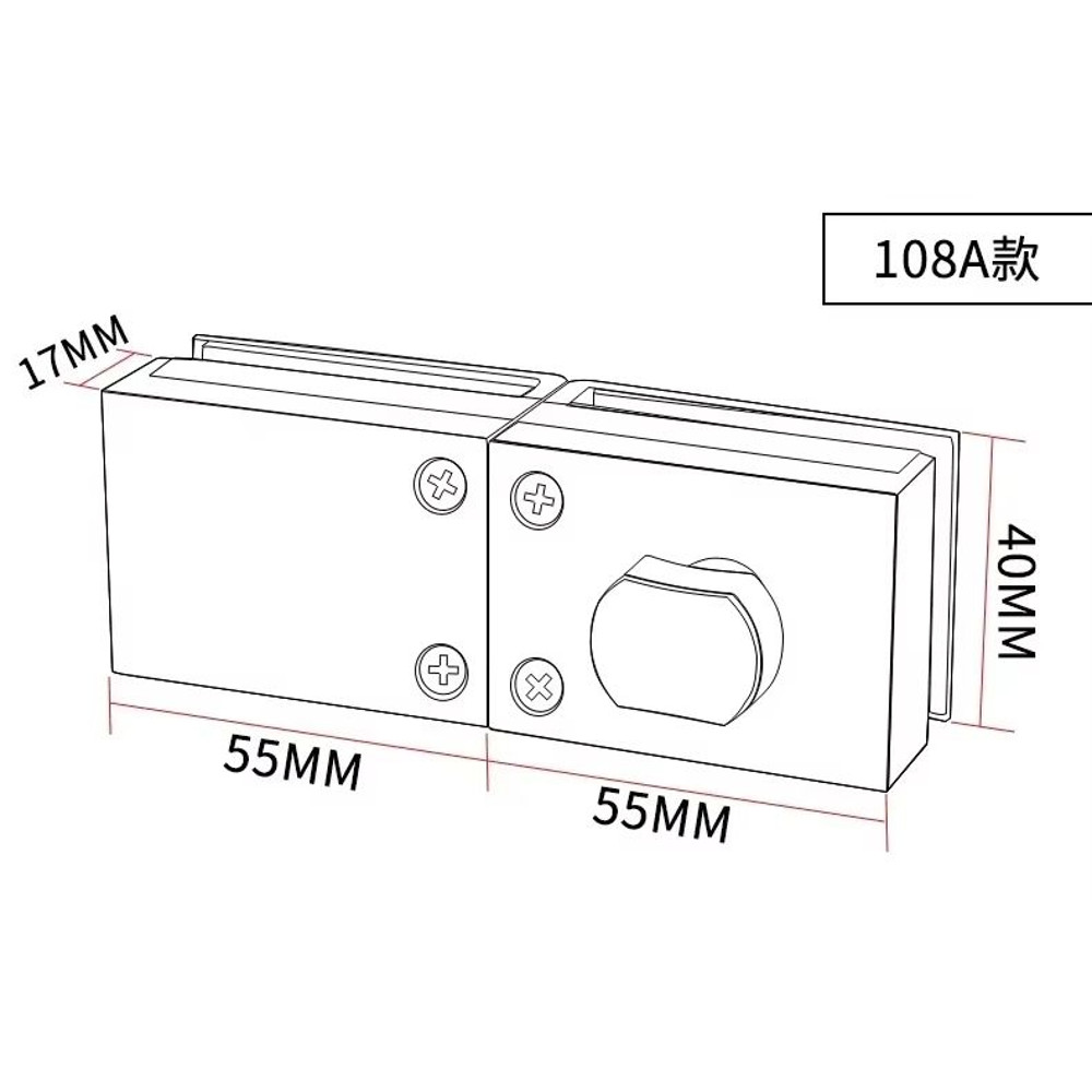 NoDrill Glass Door Floor Latch Lock Zinc Alloy Ground Bolt For Bathroom Toilet Shop Or Home Use 7