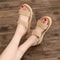 Summer Minimalist Slingback Wedge Sandals Lightweight Solid Color Slides 5