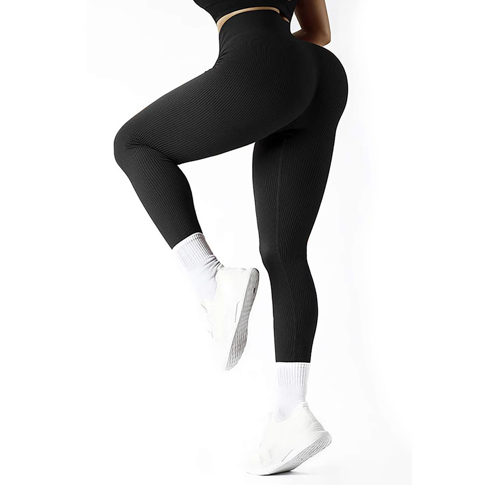 ElevateFlex High Waist Ribbed Leggings  Seamless Activewear For Yoga Fitness  Everyday Wear 2