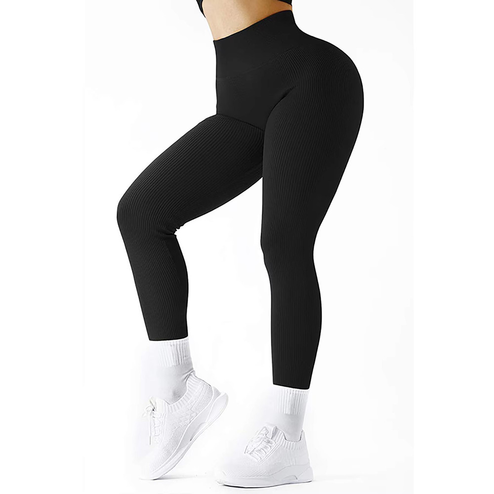 ElevateFlex High Waist Ribbed Leggings  Seamless Activewear For Yoga Fitness  Everyday Wear 3