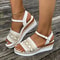 BreezaWalk Bohemian Wedge Sandals Plus Size Summer Platforms For Women 0