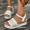 BreezaWalk Bohemian Wedge Sandals Plus Size Summer Platforms For Women 2