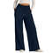 Womens Summer Casual Jumpsuit Tie Waist Loose Wide Leg Stretchy Pants 13