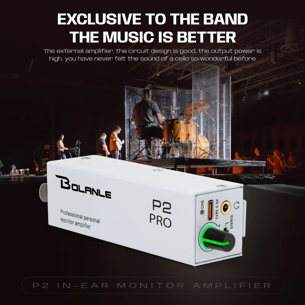 Bolanle P2 USB C Personal IEM Amplifier Compact In Ear Monitor Audio Adapter 3